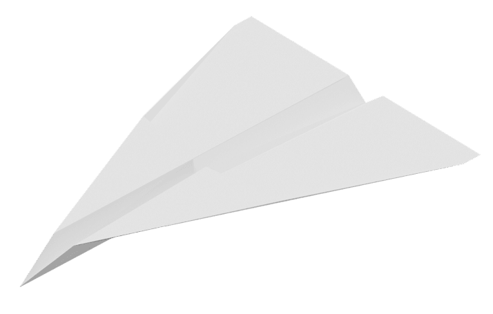 folded paper airplane