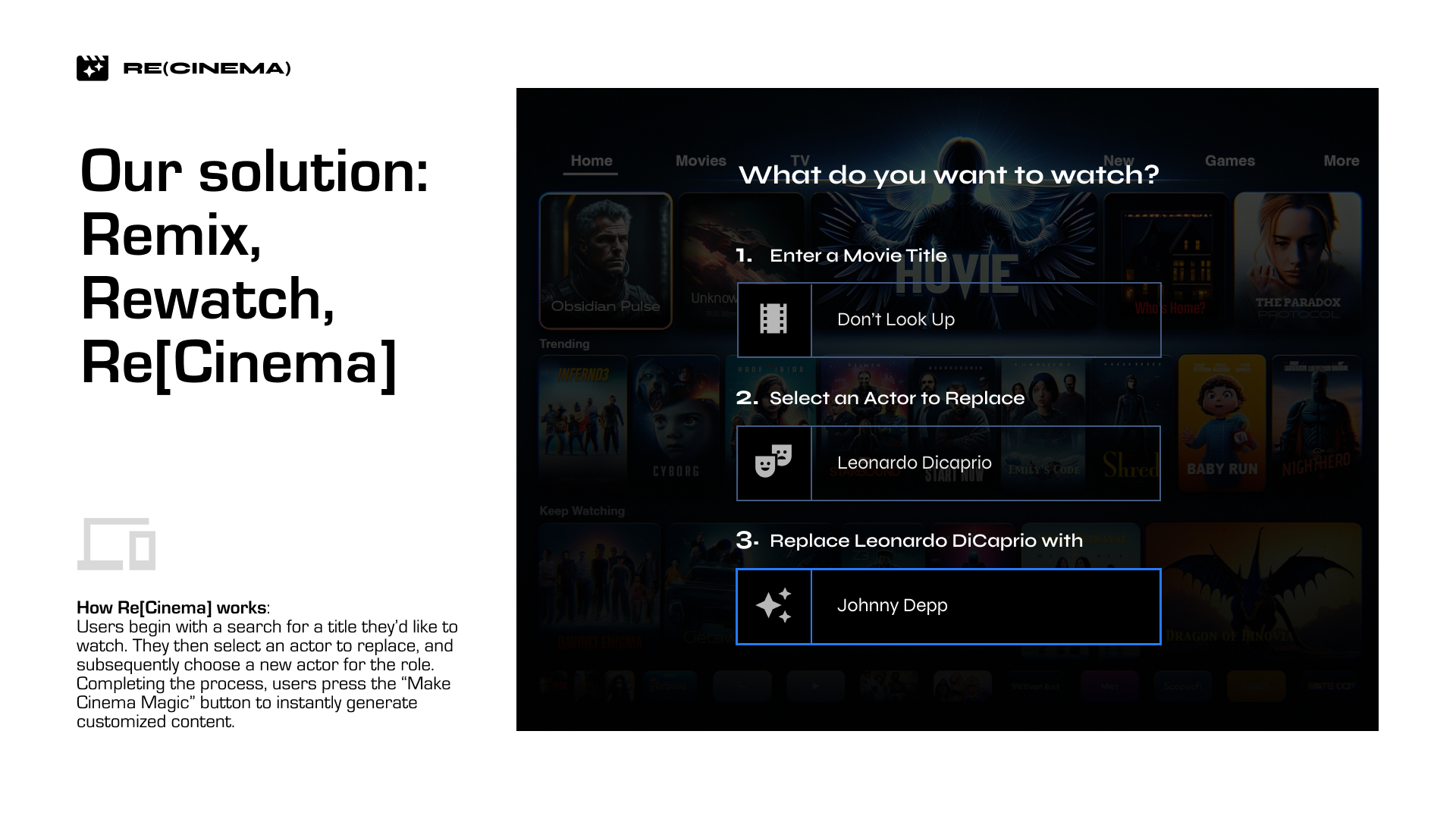 Pitch deck solution slide