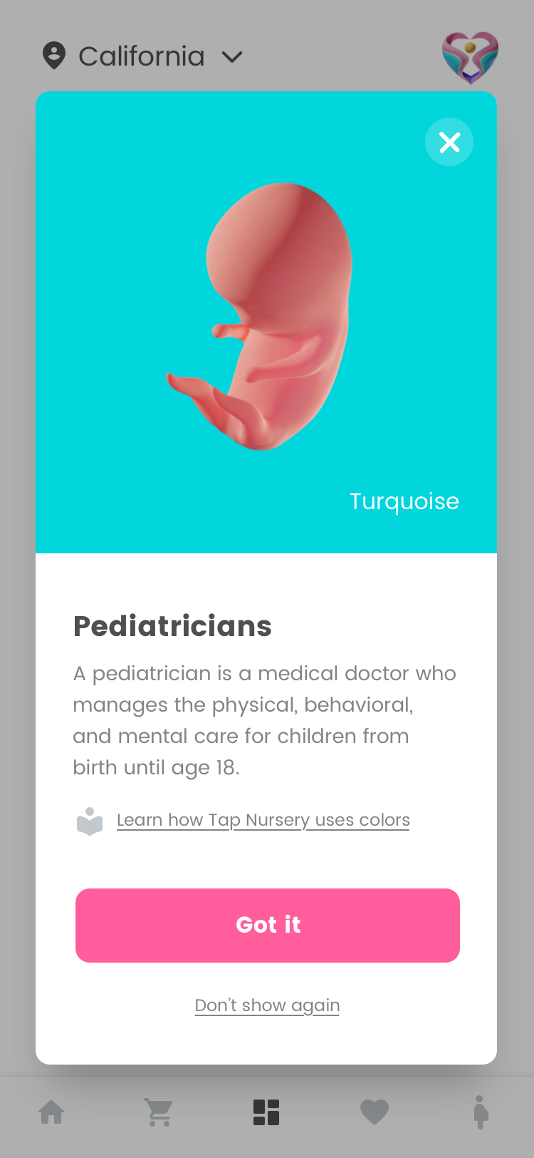 A 3D illustration of a fetus on bright blue background