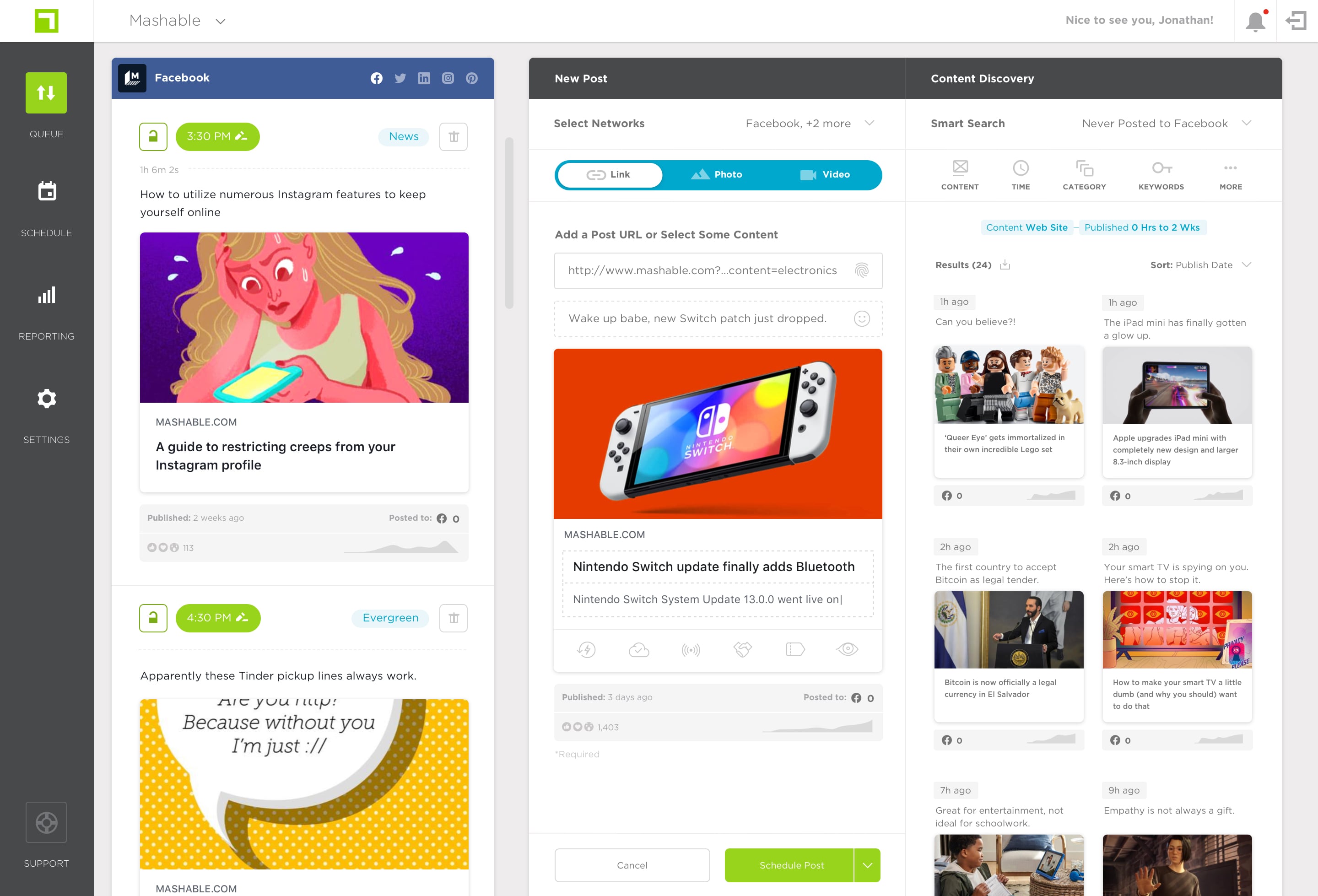 Modern user interface design