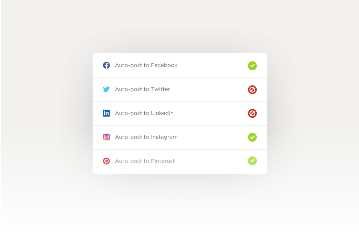 Social media logos and settings