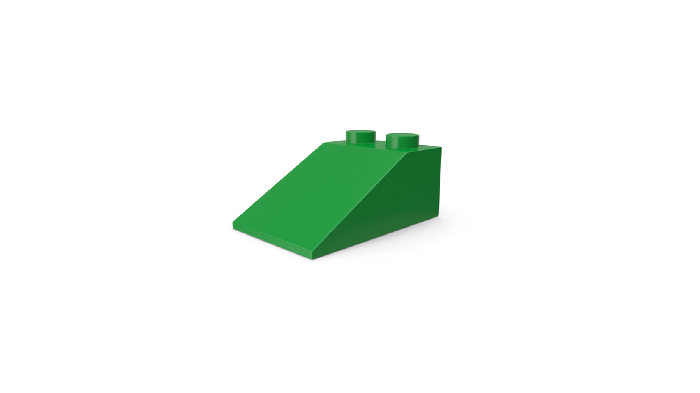 A green interlocking block